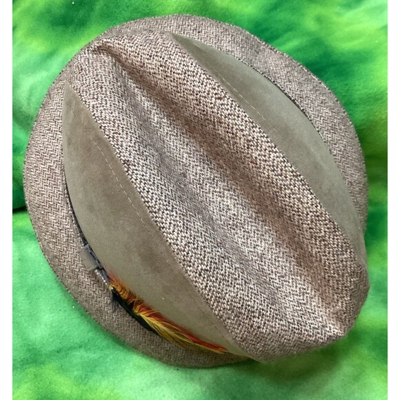 Union Made Men’s Fedora Hat Cap W Feather Size Medium 7 To 7 1/8 Very Good Shape - Picture 2 of 13